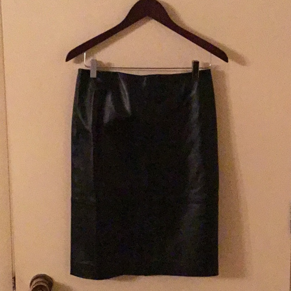 Black leather skirt Talbots size 2
